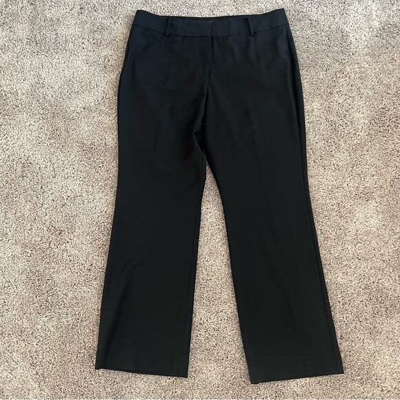 Talbots Women 14P Petite Wool Blend Wide Leg Career Navy Heritage Dress Pants - Picture 2 of 14